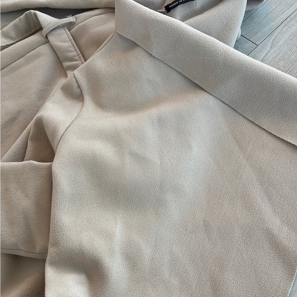 Camel Light Tan Soft Belted Trench Coat - Picture 11 of 12